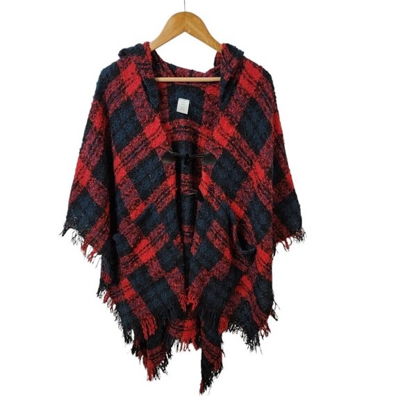 Wonderfully soft and cozy hooded Rauna with fringed hemline - One Size - Picture 6 of 9